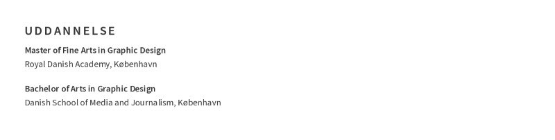 Eksempel på CV til grafisk designer 2