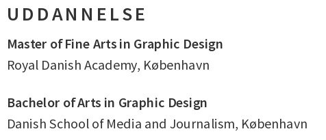 uddannelse på et CV for grafisk designer uddannelse på et CV for grafisk designer