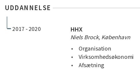 Uddannelse på et McDonalds CV